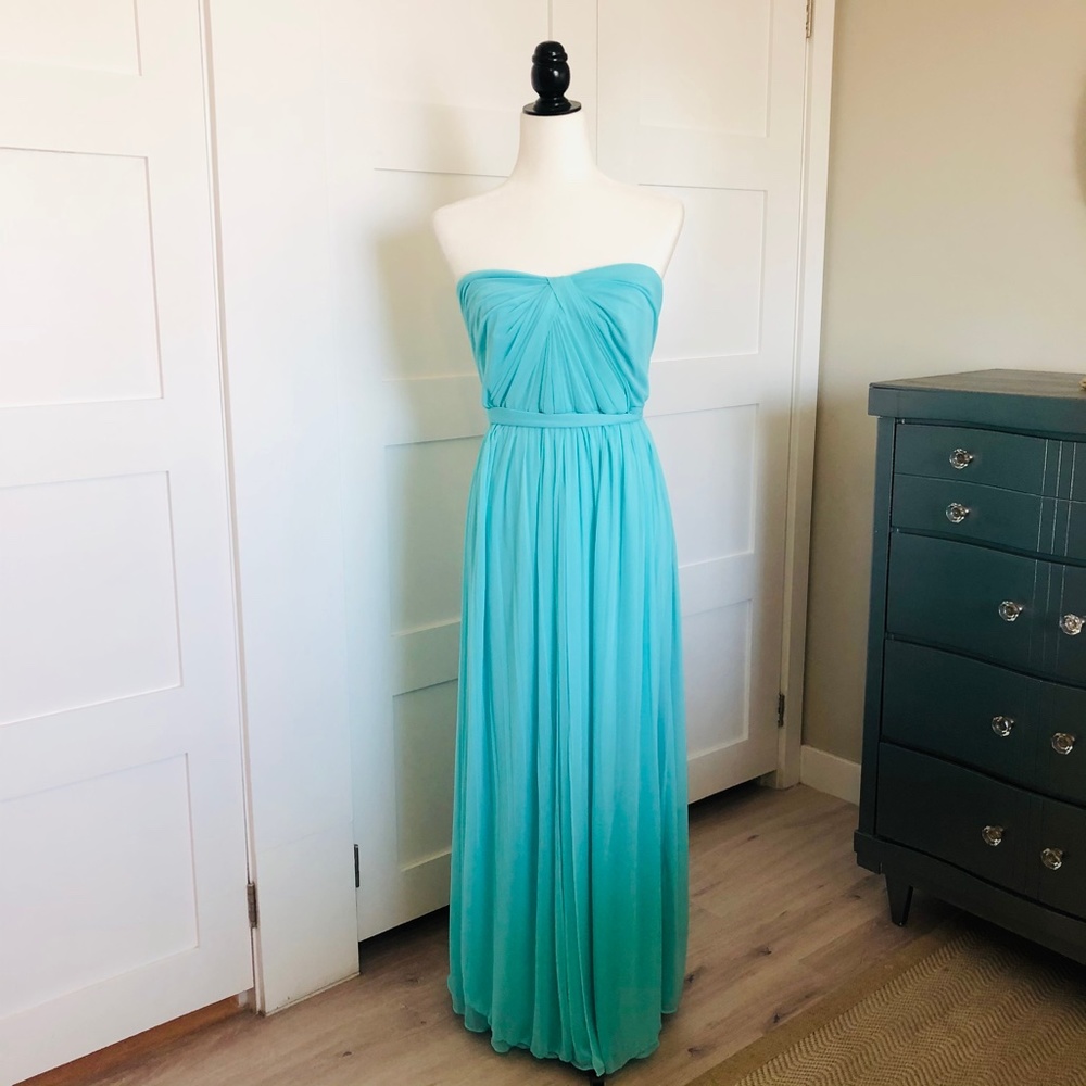 Long aqua Prom/Evening/Bridesmaid dress